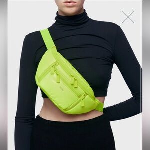 Free People Crossbody Fanny Pack in Neon Yellow